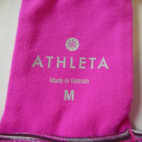 Athleta Prasada Pink Racerback Shelf Bra Athletic Exercise Tank Top Womens Med - Picture 5 of 7